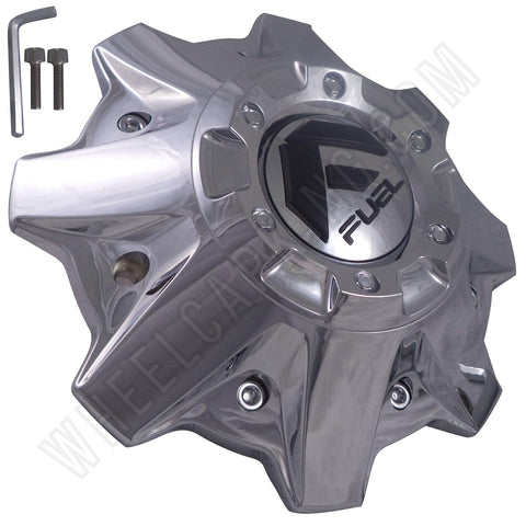 Fuel Offroad Wheels 8 Lug Chrome Wheel Center Caps # 1002-53 / M-698 (4 CAPS) NO EXT. - Wheelcapking