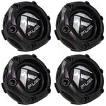Fuel Offroad Wheels Gloss Black Custom Wheel Center Cap # 1003-68GB (4 CAPS) NEW! - Wheelcapking