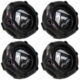 Fuel Offroad Wheels Gloss Black Custom Wheel Center Cap # 1003-68GB (4 CAPS) NEW! - Wheelcapking