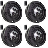 Fuel Offroad Wheels Flat Black Custom Wheel Center Cap Caps # 1003-36B NEW! (4 CAPS) - Wheelcapking