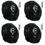 Fuel Offroad Wheels Gloss Black Custom Wheel Center Caps # 1003-81GBR (4 CAPS)