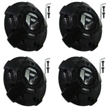 Fuel Offroad Wheels Gloss Black Custom Wheel Center Caps # 1003-81GBR (4 CAPS)