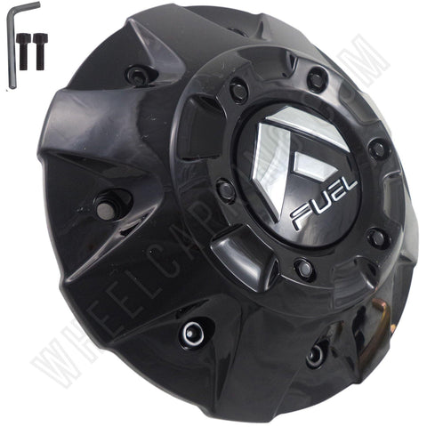 FUEL Offroad Wheels Gloss Black / Black Rivets Custom Center Caps # 1003-84GBR (4 CAPS) - Wheelcapking
