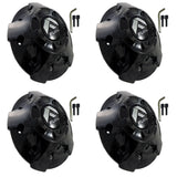 Fuel Offroad Wheels Gloss Black Custom Wheel Center Caps # 1003-88GBR / M-452 (4 CAPS)