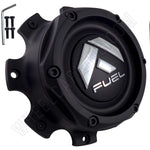 Fuel Offroad Wheels Flat Black Custom Wheel Center Cap # 1004-08B (1 CAP) - Wheelcapking