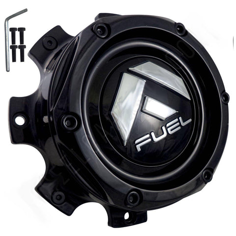 Fuel Offroad Wheels Gloss Black Custom Wheel Center Cap # 1004-08GB (4 CAPS) - Wheelcapking