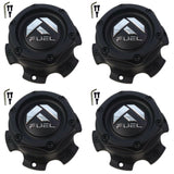 Fuel Wheels Flat Black Custom Center Cap # 1004-27MB / 1004-26 NEW (4 CAPS) - Wheelcapking