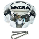 Ultra Wheels Chrome Wheel Center Cap # 89-9782-UP (4 CAPS) NEW + BOLTS