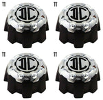 2 Crave Wheels Chrome / Black Custom Wheel Center Cap 8-LUG (4 CAPS) W/Screws - Wheelcapking