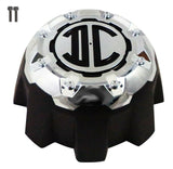 2 Crave Wheels Chrome / Black Custom Wheel Center Cap 8-LUG (1 CAP) W/Screws - Wheelcapking