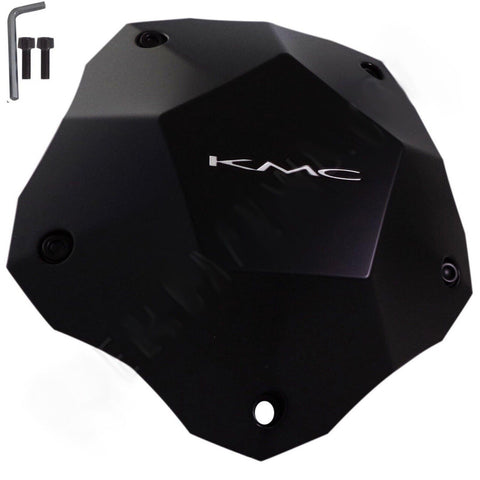 KMC Wheels Flat Black Custom Wheel Center Cap # 398L212YB003 (1 CAP) NEW