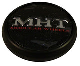 MHT Wheels 1001-85 Custom Center Cap Flat Black (Set of 2)