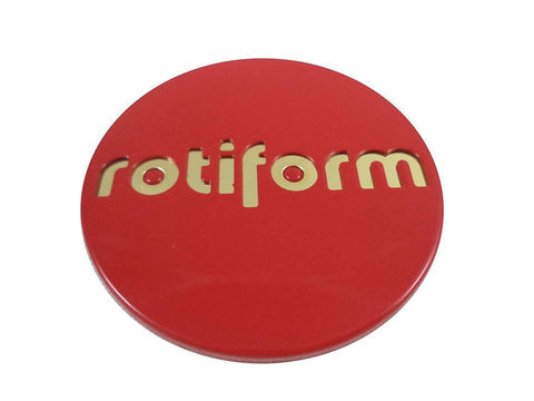 RotiForm Red/Gold Emblem Custom Wheel Center Caps # 1003-40RG (4 CAPS) - Wheelcapking