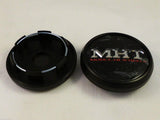 MHT Wheels 1001-85 Custom Center Cap Flat Black (Set of 2)