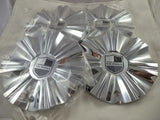 Mossa Wheels Chrome Custom Wheel Center Caps # 749-RWD /MS-CAP-L195 (4 CAPS) - Wheelcapking