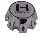 Hostile Wheels Chrome/Chrome H Logo Custom Center Cap # HC-8006 (1 Cap)