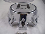 Hostile Wheels Chrome/Chrome H Logo Custom Center Cap # HC-8003 (4 CAPS) - Wheelcapking