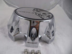 Hostile Wheels Chrome/Chrome Skull Logo Custom Center Cap # HC-8003 (1 Cap)