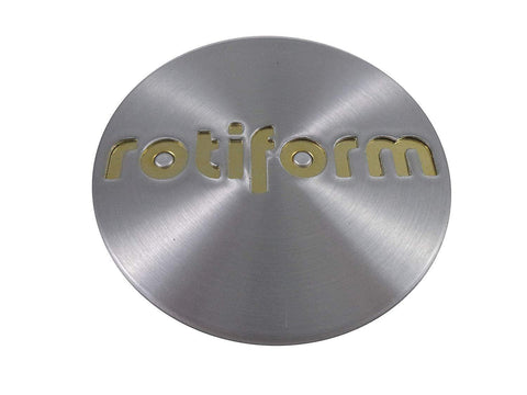 RotiForm Silver Custom Wheel Center Caps # 1003-40MG Gold Emblem (4 CAPS) - Wheelcapking