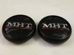 MHT Wheels 1001-85 Custom Center Cap Flat Black (Set of 2)