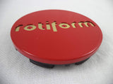 RotiForm Red/Gold Emblem Custom Wheel Center Caps # 1003-40RG (1 Cap)