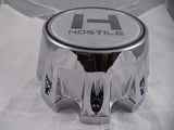 Hostile Wheels Chrome/Chrome Logo Custom Center Cap # HC-8004 (1 Cap)