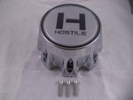 Hostile Wheels Chrome/Chrome Logo Custom Center Cap # HC-8004 (1 Cap)