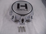 Hostile Wheels Chrome/Chrome H Logo Custom Center Cap # HC-8003 (1 Cap)