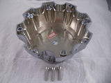 Hostile Wheels Chrome/Black Skull Logo Custom Center Cap # HC-8004 (1 Cap)
