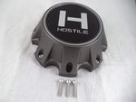 Hostile Wheels Grey/Black H Logo Custom Center Cap # HC-8803/8015-CAP (1)