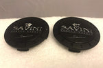 SAVINI MATTE BLACK Wheel Center Caps Set of 2 # MS-CAP-Z167 NEW! - Wheelcapking