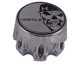 Hostile Wheels Chrome/Chrome Skull Logo Custom Center Cap # HC-8004 (1 Cap)