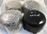 Moz Wheels Gloss Black Custom Wheel Center Cap # 2001-13 (4 CAPS) - Wheelcapking