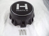 Hostile Wheels Satin Black/Black H Logo Custom Center Cap # HC-8004 (1)