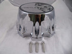 Hostile Wheels Chrome/Chrome Skull Logo Custom Center Cap # HC-8004 (1 Cap)