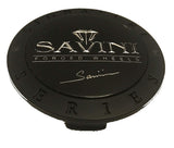 SAVINI MATTE BLACK Wheel Center Caps Set of 2 # MS-CAP-Z167 NEW! - Wheelcapking