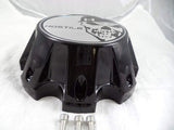 Hostile Wheels Gloss Black/Chrome Skull Logo Custom Center Cap # HC-8006 (1)