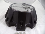 Hostile Wheels Satin Black/Chrome Skull Logo Custom Center Cap # HC-8006 (1)