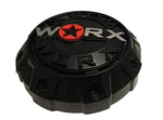 Worx Wheels Flat Black Custom Wheel Center Caps # A89-8856L, WRX-8856LB (4 CAPS) - Wheelcapking