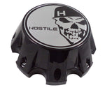 Hostile Wheels Gloss Black/Chrome Skull Logo Custom Center Cap # HC-8006 (1)