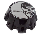 Hostile Wheels Gloss Black/Chrome Skull Logo Custom Center Cap # HC-8006 (1)