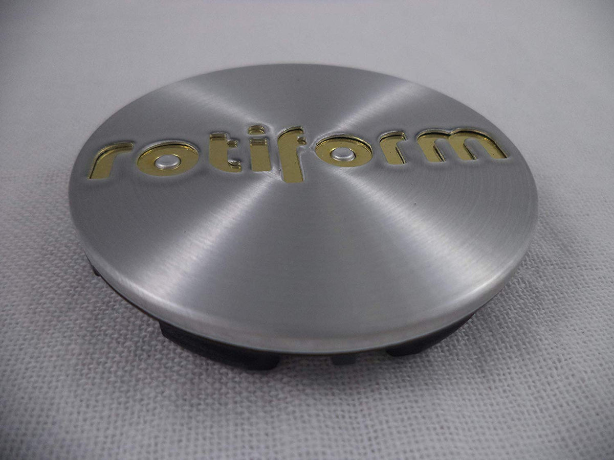RotiForm Silver Custom Wheel Center Caps # 1003-40MG Gold Emblem (1 CA ...