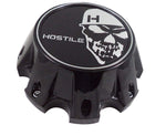 Hostile Wheels Gloss Black/Black Skull Logo Custom Center Cap # HC-8006 (1)