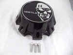 Hostile Wheels Gloss Black/Black Skull Logo Custom Center Cap # HC-8006 (1)