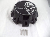 Hostile Wheels Gloss Black/Black Skull Logo Custom Center Cap # HC-8006 (1)