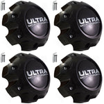 Ultra Motorsports Wheels Flat Black Custom Wheel Center Cap # 89-9778 (4 CAPS)