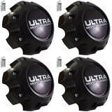 Ultra Motorsports Wheels Flat Black Custom Wheel Center Cap # 89-9778 (4 CAPS)