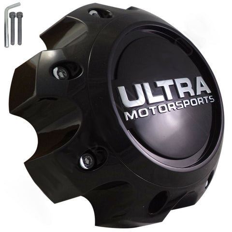Ultra Motorsports Wheels Gloss Black Custom Wheel Center Cap # 89-9778 (4 CAPS)