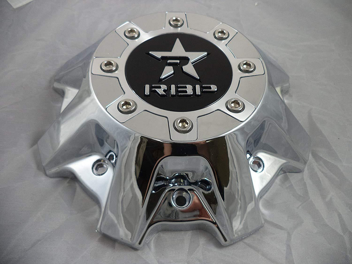 RBP Wheels Chrome/Black Logo Custom Wheel Center Caps CAP804064C