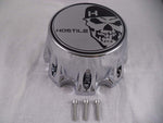 Hostile Wheels Chrome/Chrome Skull Logo Custom Center Cap # HC-8004 (1 Cap)